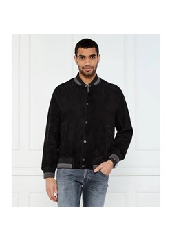 HUGO Skórzana kurtka bomber Ledam | Loose fit ze sklepu Gomez Fashion Store w kategorii Kurtki męskie - zdjęcie 184327656