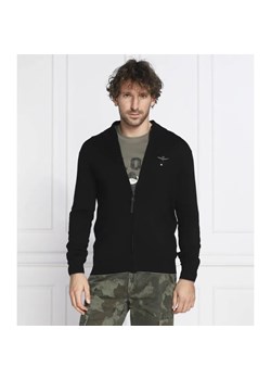 Aeronautica Militare Wełniany kardigan | Regular Fit ze sklepu Gomez Fashion Store w kategorii Swetry męskie - zdjęcie 184327955