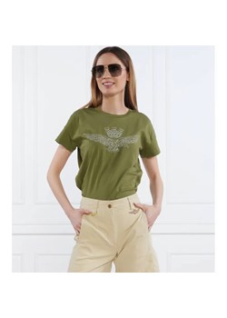 Aeronautica Militare T-shirt | Slim Fit ze sklepu Gomez Fashion Store w kategorii Bluzki damskie - zdjęcie 184328287