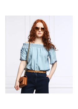 Pinko Bluzka INTUITIVA | Relaxed fit | denim - id: PI222W000223138 - marki Pinko - 184329649 Pinko Bluzka INTUITIVA | Relaxed fit | denim ze sklepu Gomez Fashion Store w kategorii Bluzki damskie - zdjęcie 184329649
