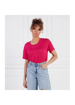 Samsøe Samsøe Lniany t-shirt ze sklepu Gomez Fashion Store w kategorii Bluzki damskie - zdjęcie 184331249