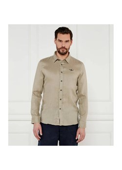 Aeronautica Militare Lniana koszula | Regular Fit ze sklepu Gomez Fashion Store w kategorii Koszule męskie - zdjęcie 184331886