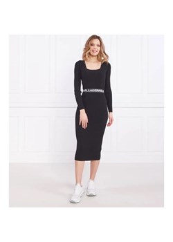 Karl Lagerfeld Sukienka logo-print ribbed ze sklepu Gomez Fashion Store w kategorii Sukienki - zdjęcie 184331979