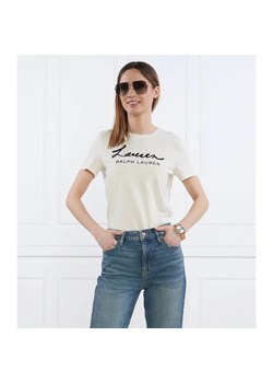 LAUREN RALPH LAUREN T-shirt KATLIN-SHORT SLEEVE-T-SHIRT | Slim Fit ze sklepu Gomez Fashion Store w kategorii Bluzki damskie - zdjęcie 184334228