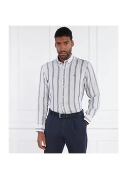 Tommy Hilfiger Lniana koszula TRIPLE STRIPE | Regular Fit ze sklepu Gomez Fashion Store w kategorii Koszule męskie - zdjęcie 184334749