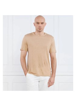 BOSS BLACK Lniany t-shirt Tiburt | Regular Fit ze sklepu Gomez Fashion Store w kategorii T-shirty męskie - zdjęcie 184334757
