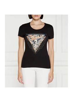 GUESS T-shirt SS CN LEO | Regular Fit ze sklepu Gomez Fashion Store w kategorii Bluzki damskie - zdjęcie 184334935
