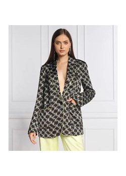Karl Lagerfeld Satynowa marynarka MONOGRAM | Regular Fit ze sklepu Gomez Fashion Store w kategorii Marynarki damskie - zdjęcie 184335619