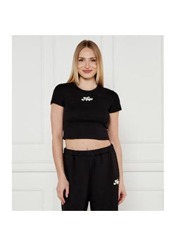 HUGO T-shirt Delanor_2 | Cropped Fit ze sklepu Gomez Fashion Store w kategorii Bluzki damskie - zdjęcie 184335635