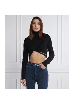 Calvin Klein Jeans Golf WRAP | Slim Fit | z dodatkiem wełny ze sklepu Gomez Fashion Store w kategorii Swetry damskie - zdjęcie 184335906