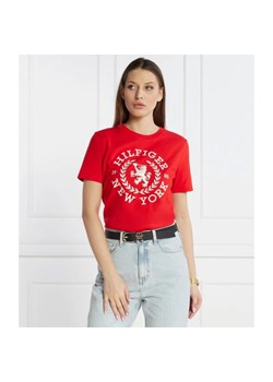 Tommy Hilfiger T-shirt REG CREST C-NK TEE SS | Regular Fit ze sklepu Gomez Fashion Store w kategorii Bluzki damskie - zdjęcie 184336229
