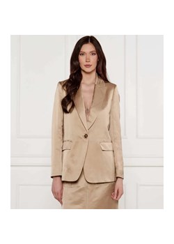 Marc Cain Satynowa marynarka | Slim Fit | z dodatkiem lnu ze sklepu Gomez Fashion Store w kategorii Marynarki damskie - zdjęcie 184336809