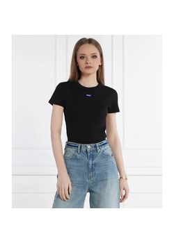 Hugo Blue T-shirt Baby Tee_B | Slim Fit ze sklepu Gomez Fashion Store w kategorii Bluzki damskie - zdjęcie 184336858