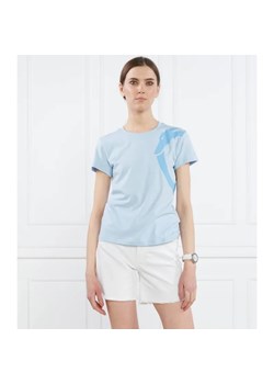 Trussardi T-shirt GREYHOUND SHOULDER PRINT COTTON JERSEY 30/1 | Regular Fit ze sklepu Gomez Fashion Store w kategorii Bluzki damskie - zdjęcie 184337009