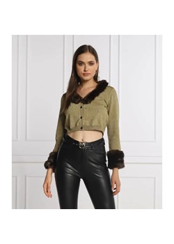 Pinko Kardigan BLUE LAGOON | Cropped Fit - id: 1410547 - marki Pinko - 184337848 Pinko Kardigan BLUE LAGOON | Cropped Fit ze sklepu Gomez Fashion Store w kategorii Swetry damskie - zdjęcie 184337848