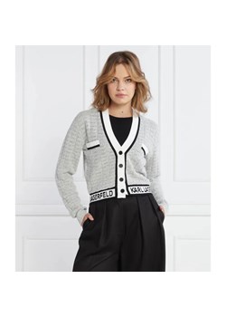 Karl Lagerfeld Kardigan boucle | Regular Fit ze sklepu Gomez Fashion Store w kategorii Swetry damskie - zdjęcie 184338427