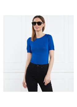 Calvin Klein T-shirt MODAL SILK CREW NECK TOP SS | Slim Fit ze sklepu Gomez Fashion Store w kategorii Bluzki damskie - zdjęcie 184338636