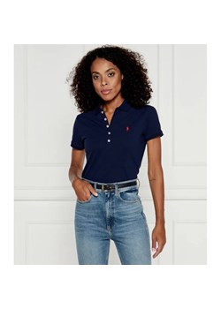 POLO RALPH LAUREN Polo Julie | Slim Fit | pique - id: 539568 - marki Polo Ralph Lauren - 184338638 POLO RALPH LAUREN Polo Julie | Slim Fit | pique ze sklepu Gomez Fashion Store w kategorii Bluzki damskie - zdjęcie 184338638