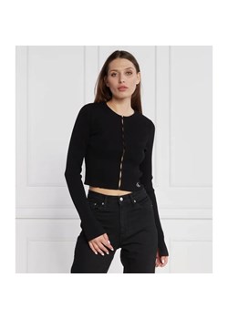 Calvin Klein Jeans Kardigan | Slim Fit ze sklepu Gomez Fashion Store w kategorii Swetry damskie - zdjęcie 184338999