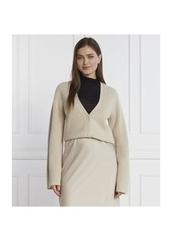 Calvin Klein Wełniany kardigan | Regular Fit ze sklepu Gomez Fashion Store w kategorii Swetry damskie - zdjęcie 184339706