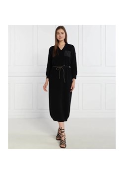 Peserico Wełniana sukienka z paskiem | z dodatkiem jedwabiu ze sklepu Gomez Fashion Store w kategorii Sukienki - zdjęcie 184340749