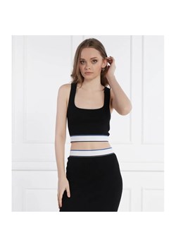 Hugo Blue Top SAFORMA_B | Slim Fit ze sklepu Gomez Fashion Store w kategorii Bluzki damskie - zdjęcie 184340878