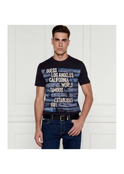 GUESS T-shirt WORLD FAMOUS | Regular Fit ze sklepu Gomez Fashion Store w kategorii T-shirty męskie - zdjęcie 184341779