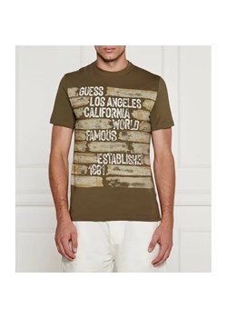 GUESS T-shirt WORLD FAMOUS | Slim Fit ze sklepu Gomez Fashion Store w kategorii T-shirty męskie - zdjęcie 184341999