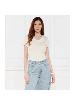 EA7 T-shirt | Slim Fit | stretch ze sklepu Gomez Fashion Store w kategorii Bluzki damskie - zdjęcie 184342226