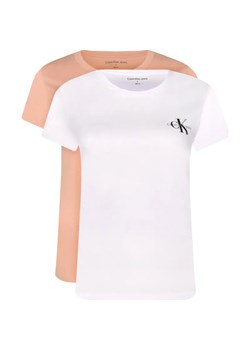 Calvin Klein Jeans T-shirt 2-pack | Slim Fit ze sklepu Gomez Fashion Store w kategorii Bluzki damskie - zdjęcie 184342606
