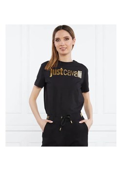 Just Cavalli T-shirt | R LOGO GOLD | Relaxed fit ze sklepu Gomez Fashion Store w kategorii Bluzki damskie - zdjęcie 184342627