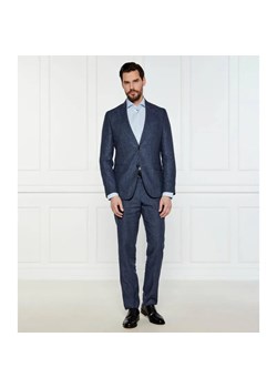 BOSS BLACK Lniany garnitur C-Huge-2Pcs-Peak-252 | Slim Fit | z dodatkiem wełny ze sklepu Gomez Fashion Store w kategorii Garnitury męskie - zdjęcie 184342666