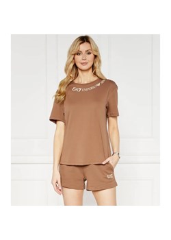 EA7 T-shirt | Regular Fit ze sklepu Gomez Fashion Store w kategorii Bluzki damskie - zdjęcie 184342805
