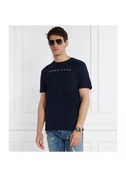 Tommy Jeans T-shirt LINEAR LOGO TEE EXT | Regular Fit ze sklepu Gomez Fashion Store w kategorii T-shirty męskie - zdjęcie 184343195