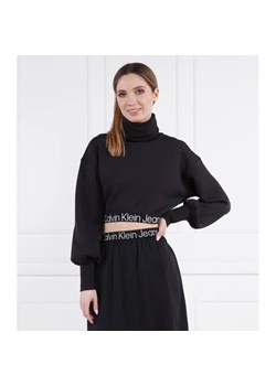 Calvin Klein Jeans Golf CONTRAST TAPE LOOSE ROLL NECK | Regular Fit ze sklepu Gomez Fashion Store w kategorii Swetry damskie - zdjęcie 184343257