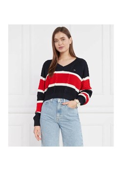 Tommy Jeans Sweter CRP STRIPE | Regular Fit ze sklepu Gomez Fashion Store w kategorii Swetry damskie - zdjęcie 184343278