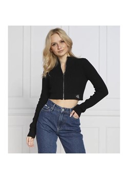 Calvin Klein Jeans Kardigan BADGE | Cropped Fit ze sklepu Gomez Fashion Store w kategorii Swetry damskie - zdjęcie 184344007