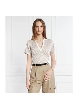 BOSS BLACK Lniany t-shirt | Regular Fit ze sklepu Gomez Fashion Store w kategorii Bluzki damskie - zdjęcie 184344016
