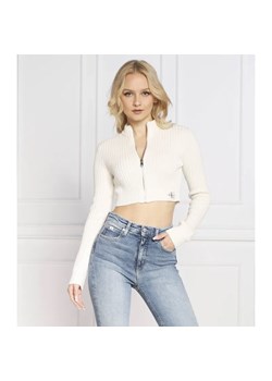 Calvin Klein Jeans Kardigan BADGE | Cropped Fit ze sklepu Gomez Fashion Store w kategorii Swetry damskie - zdjęcie 184344098