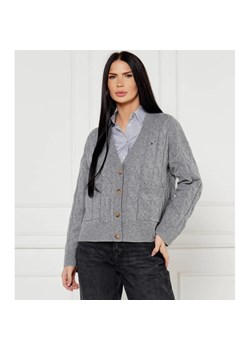 Tommy Hilfiger Wełniany kardigan | Regular Fit ze sklepu Gomez Fashion Store w kategorii Swetry damskie - zdjęcie 184344119