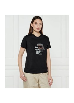 Karl Lagerfeld T-shirt IKON RS DUO | Regular Fit ze sklepu Gomez Fashion Store w kategorii Bluzki damskie - zdjęcie 184344686