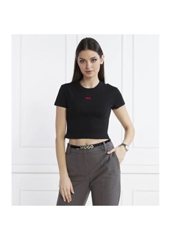HUGO T-shirt Deluisa_1 | Cropped Fit ze sklepu Gomez Fashion Store w kategorii Bluzki damskie - zdjęcie 184346067