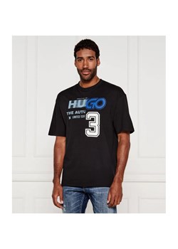 Hugo Blue T-shirt Nesite | Relaxed fit ze sklepu Gomez Fashion Store w kategorii T-shirty męskie - zdjęcie 184346406