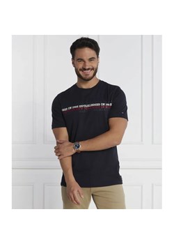Tommy Hilfiger T-shirt CENTER CHEST STRIPE TEE | Regular Fit ze sklepu Gomez Fashion Store w kategorii T-shirty męskie - zdjęcie 184346829