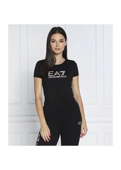 EA7 T-shirt | Slim Fit ze sklepu Gomez Fashion Store w kategorii Bluzki damskie - zdjęcie 184347535