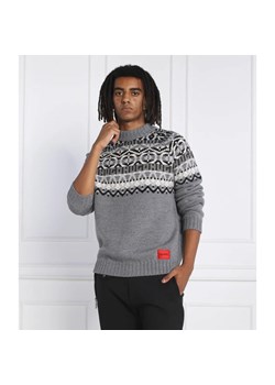HUGO Wełniany sweter Steenor | Relaxed fit ze sklepu Gomez Fashion Store w kategorii Swetry męskie - zdjęcie 184348365