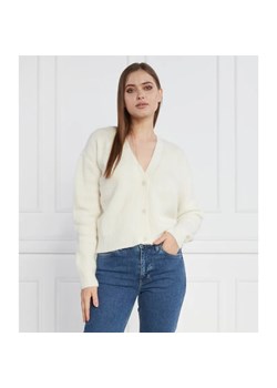 Calvin Klein Kardigan | Regular Fit | z dodatkiem wełny ze sklepu Gomez Fashion Store w kategorii Swetry damskie - zdjęcie 184348428