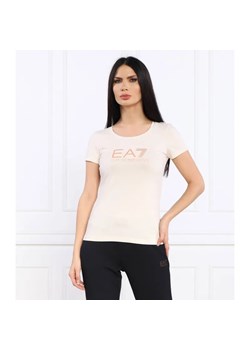 EA7 T-shirt | Slim Fit ze sklepu Gomez Fashion Store w kategorii Bluzki damskie - zdjęcie 184349168