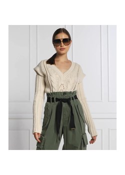 Pinko Wełniany sweter 2w1 MARGARITA | Regular Fit ze sklepu Gomez Fashion Store w kategorii Swetry damskie - zdjęcie 184349196