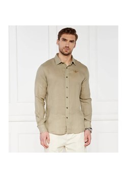 Aeronautica Militare Lniana koszula | Regular Fit ze sklepu Gomez Fashion Store w kategorii Koszule męskie - zdjęcie 184350418